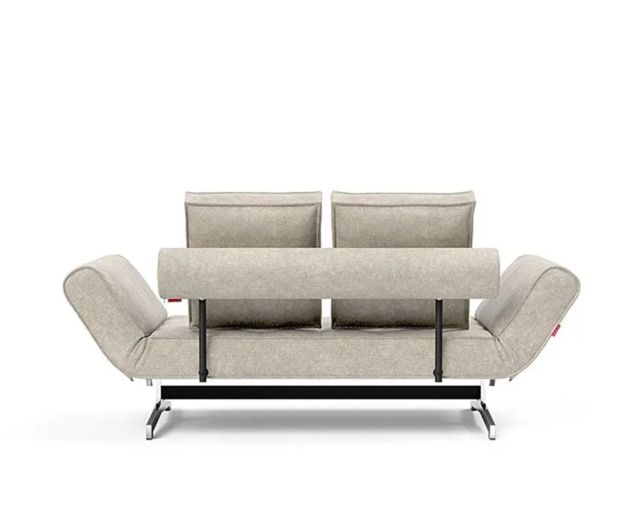 Illustration numéro 5 du produit INNOVATION LIVING  Canapé lit GHIA CHROME couchage 80x210 cm tissu Avella Sand