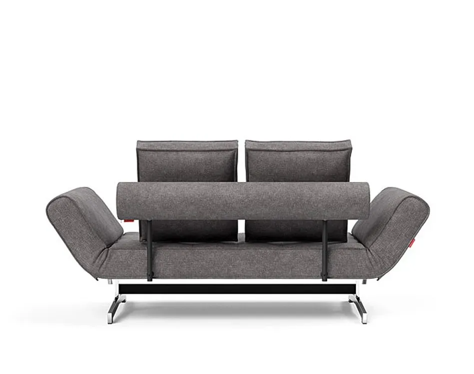 Illustration numéro 5 du produit INNOVATION LIVING  Canapé lit GHIA CHROME couchage 80x210 cm tissu Avella Warm Grey