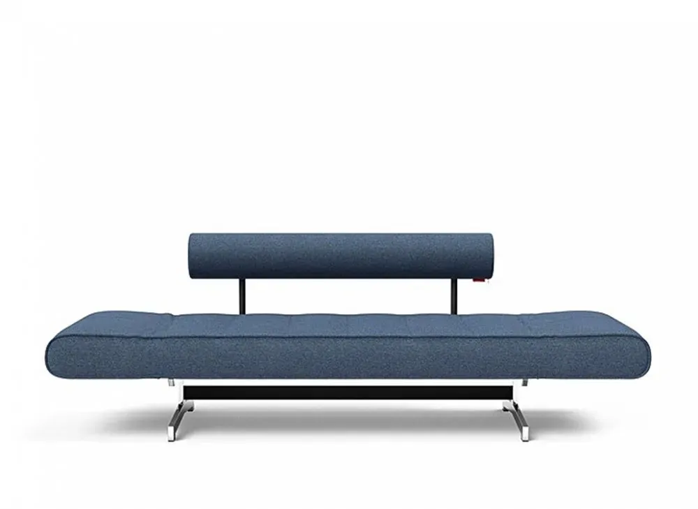 Illustration numéro 5 du produit INNOVATION LIVING  Canapé lit GHIA CHROME couchage 80x210 cm tissu Weda Blue