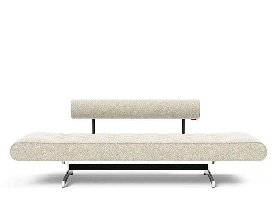 Illustration numéro 5 du produit INNOVATION LIVING  Canapé lit GHIA CHROME couchage 80x210 cm tissu Taura Off White