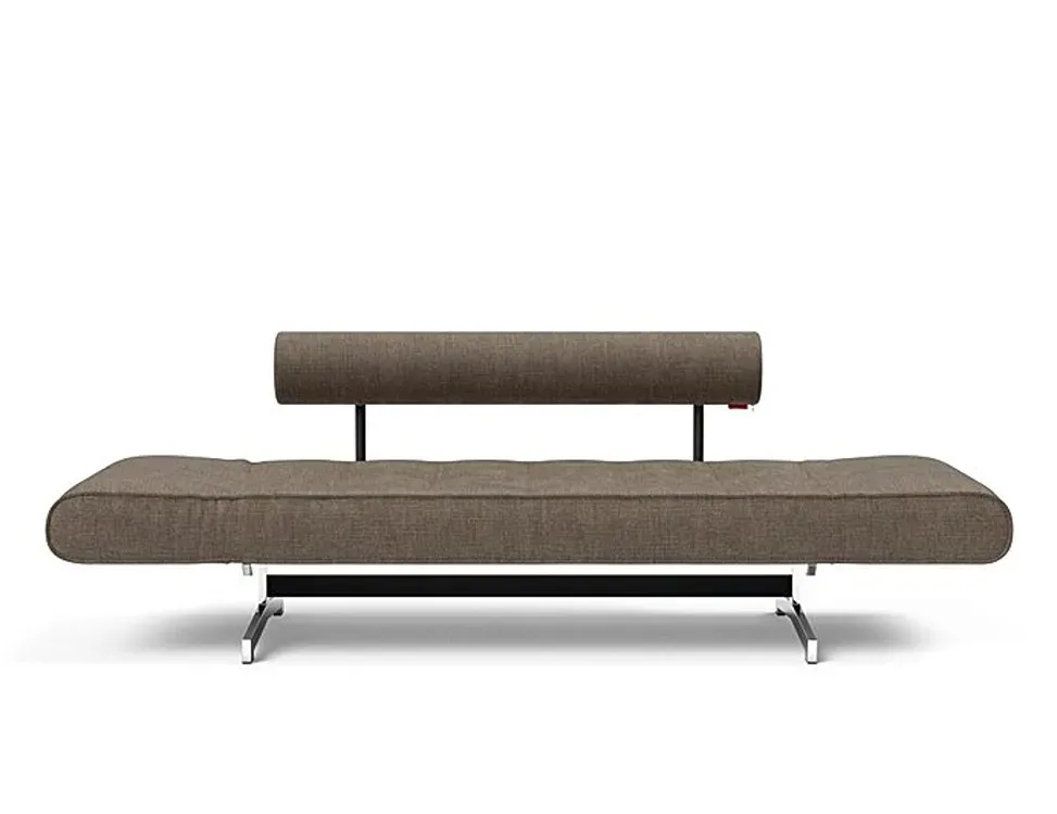 Illustration numéro 5 du produit INNOVATION LIVING  Canapé lit GHIA CHROME couchage 80x210 cm tissu Esina Cedar Brown