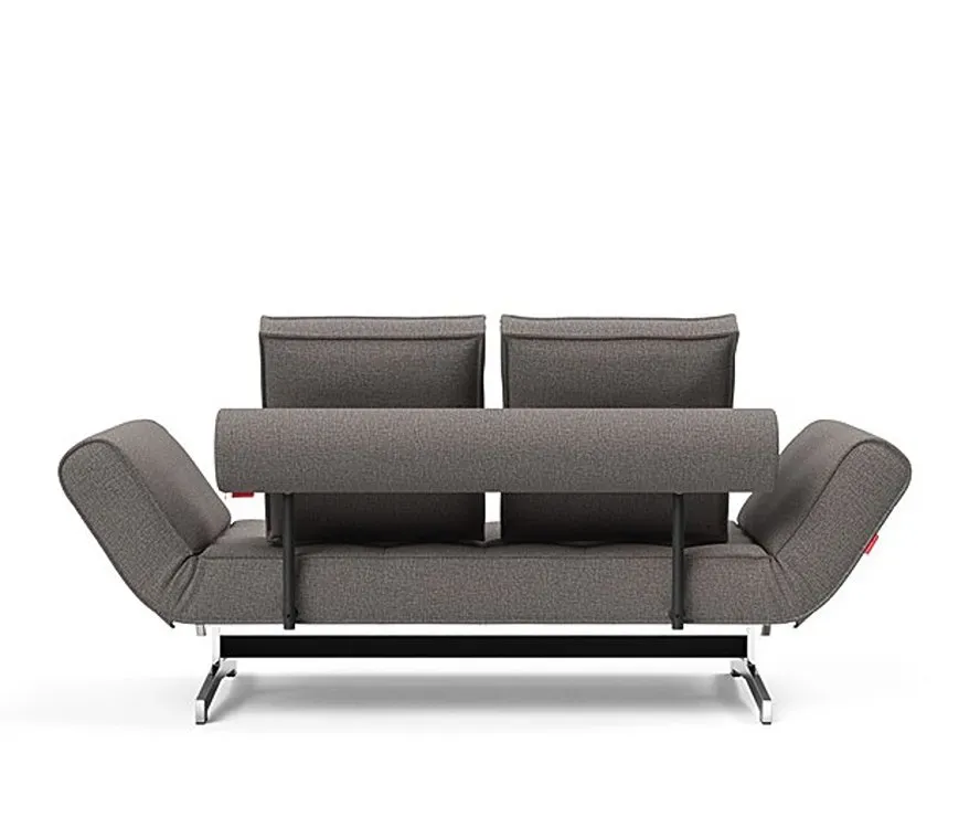 Illustration numéro 5 du produit INNOVATION LIVING  Canapé lit GHIA CHROME couchage 80x210 cm tissu Mixed Dance Grey