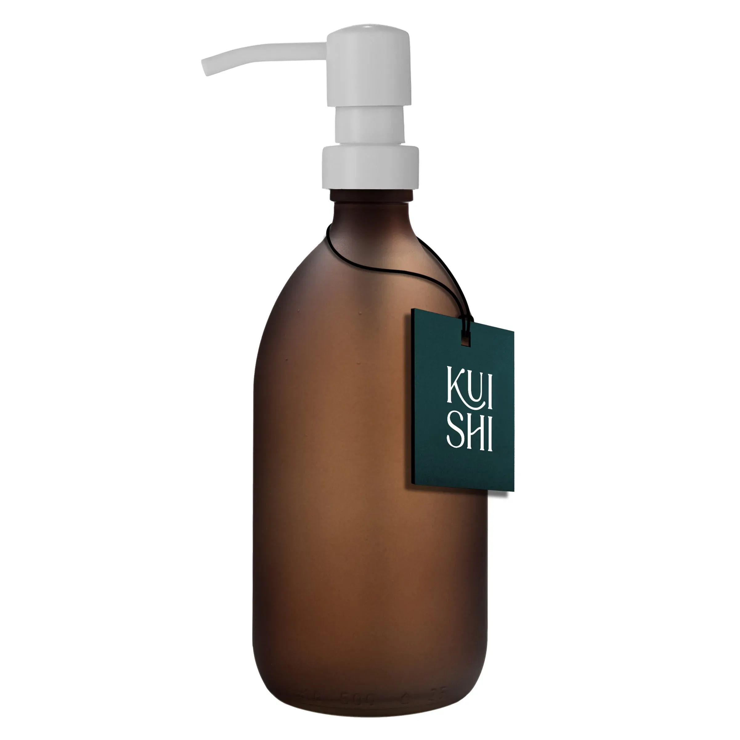 Illustration numéro 5 du produit Distributeur en verre ambré dépoli