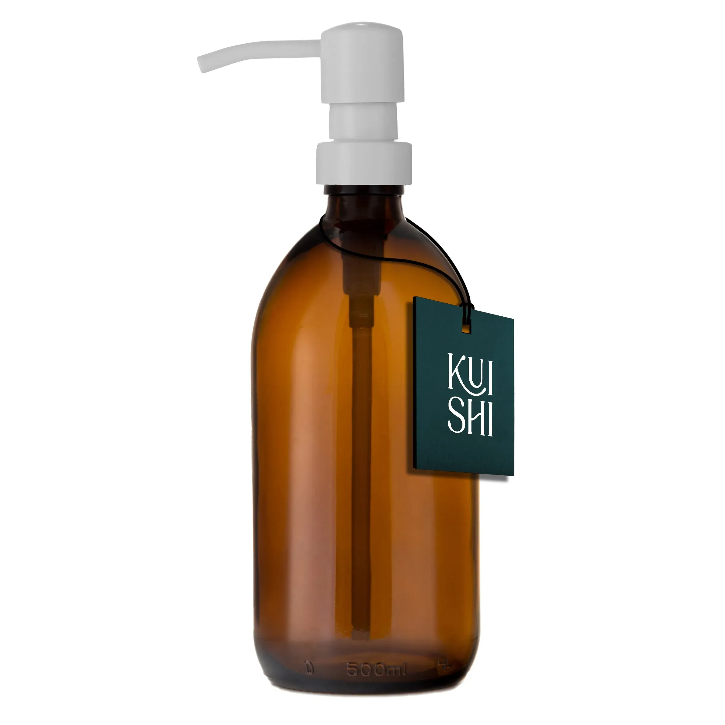 Illustration numéro 5 du produit Distributeur en verre ambré avec pompe en acier inoxydable