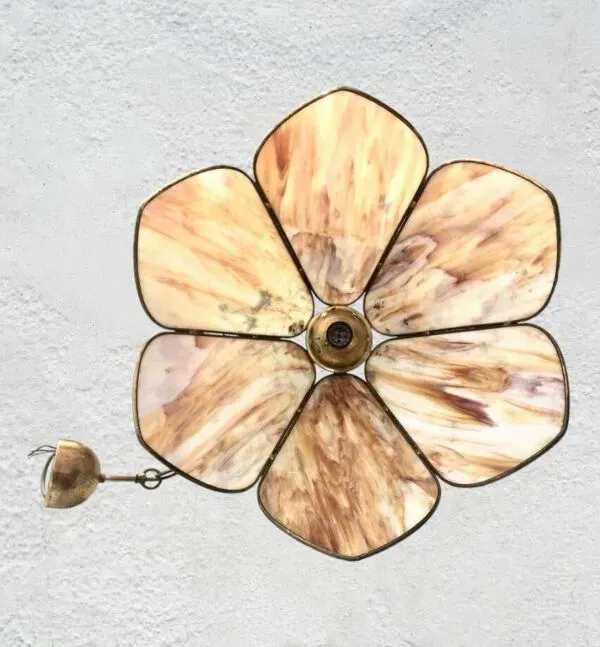 Illustration numéro 5 du produit Très grande suspension italienne art déco