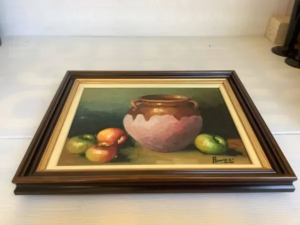 Illustration numéro 5 du produit Tableau nature morte huile sur toile signée