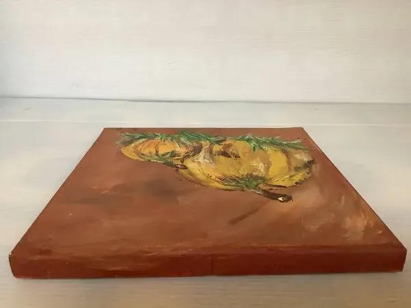 Illustration numéro 5 du produit Petit tableau nature morte huile sur toile signée