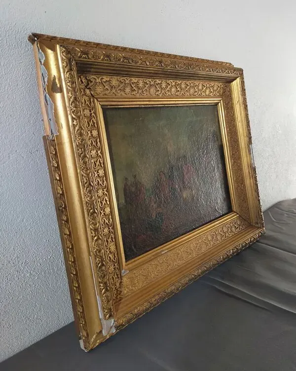 Illustration numéro 5 du produit Paysage animé huile sur toile Ecole Italienne fin XVIIIème