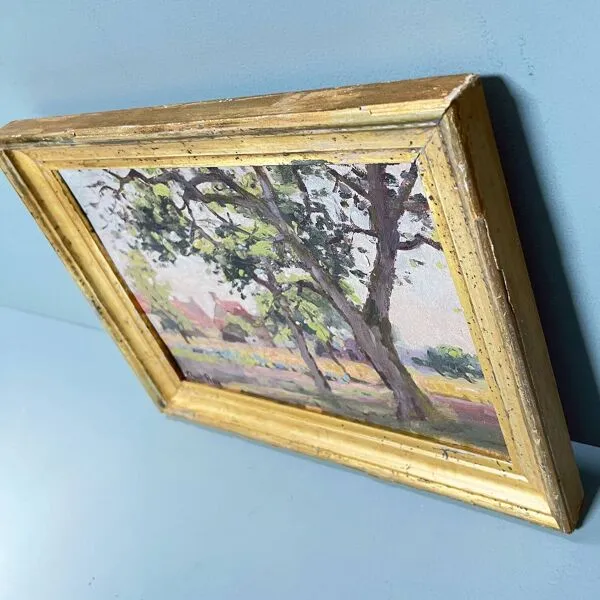 Illustration numéro 5 du produit Tableau 1927 ''Le hameau'' signé Paul Rue