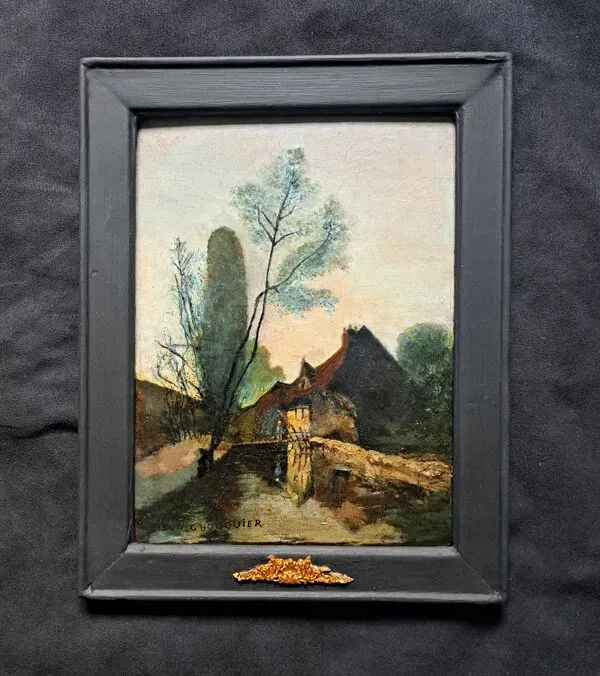 Illustration numéro 5 du produit Tableau impressionniste, huile sur bois signée - école du Nord