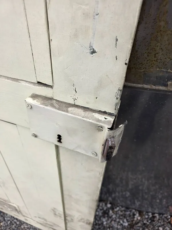 Illustration numéro 5 du produit Porte de grange en chêne massif du XIXè