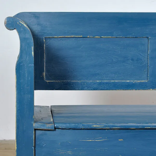 Illustration numéro 5 du produit Banc en pin ancien à plateau rabattable, années 1900