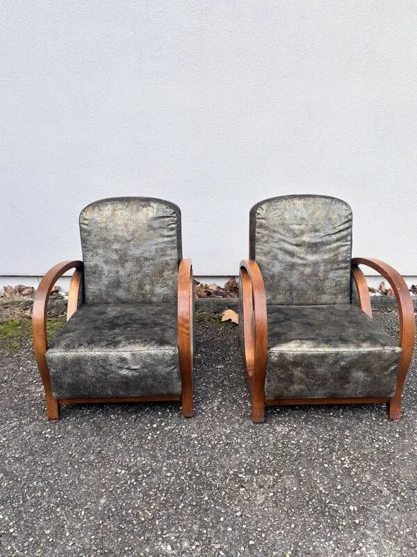 Illustration numéro 5 du produit paire de fauteuil art déco