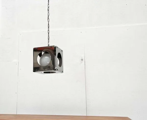 Illustration numéro 5 du produit Suspension en métal et verre cubo de style Space Age italien du milieu du siècle par Tronconi, années 1960