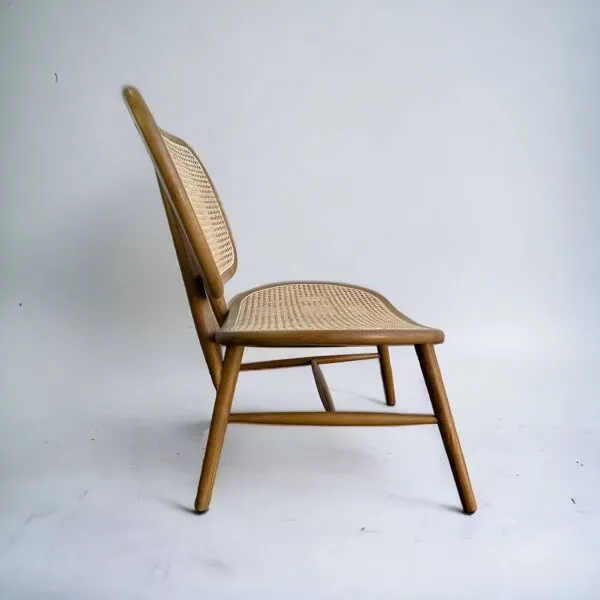 Illustration numéro 5 du produit Chaise longue rétro en rotin / fauteuil / siège unique