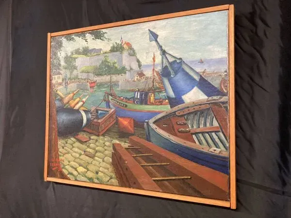 Illustration numéro 5 du produit Port de Belle-Île-En-Mer, Citadelle, huile sur toile