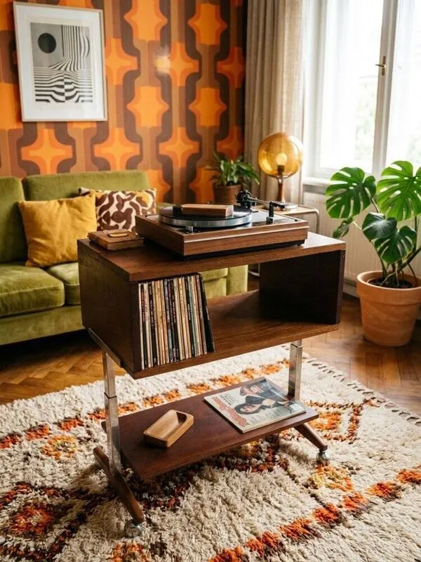 Illustration numéro 5 du produit Console vintage bois et métal