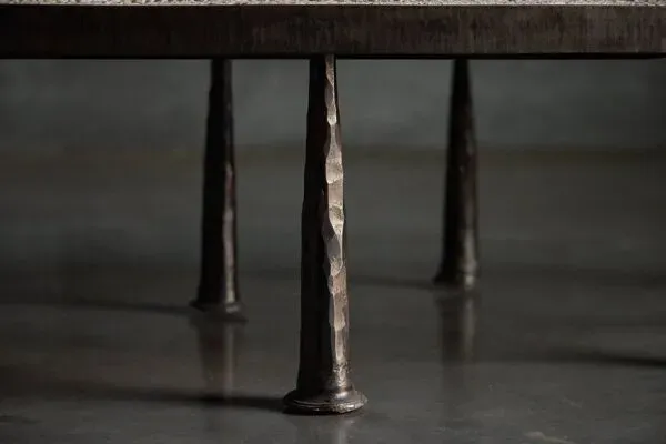 Illustration numéro 5 du produit Table basse brutaliste en acier et pierre de Thomas Serruys, Belgique, 2019