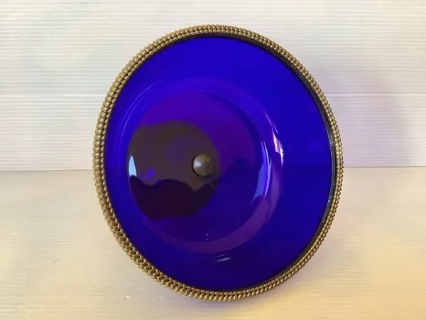 Illustration numéro 5 du produit Vide poche bleu cobalt motif perlé