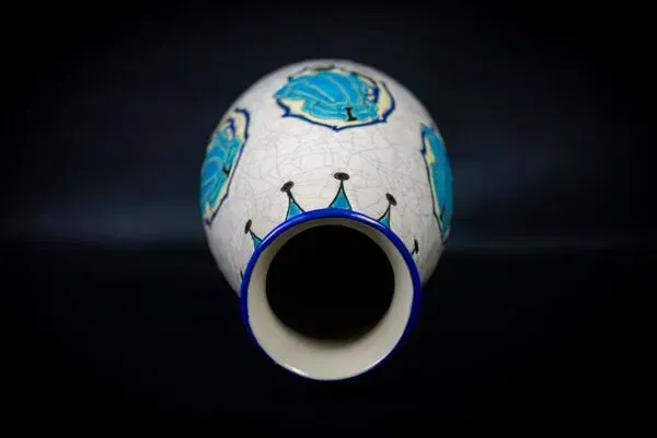 Illustration numéro 5 du produit Vase Art Déco en faïence craquelée  M. Dufrêne, Boch Keramis La Maîtrise