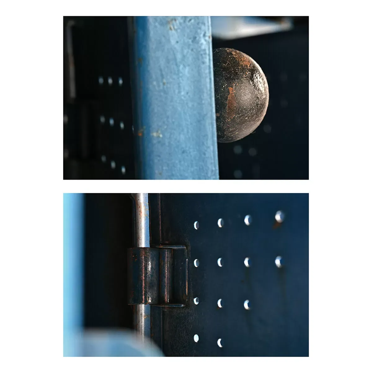 Illustration numéro 5 du produit Meuble d’atelier bleu en métal à 48 casiers