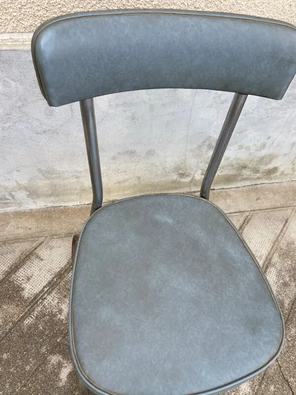 Illustration numéro 5 du produit Chaise de bureau industrielle bleu-gris