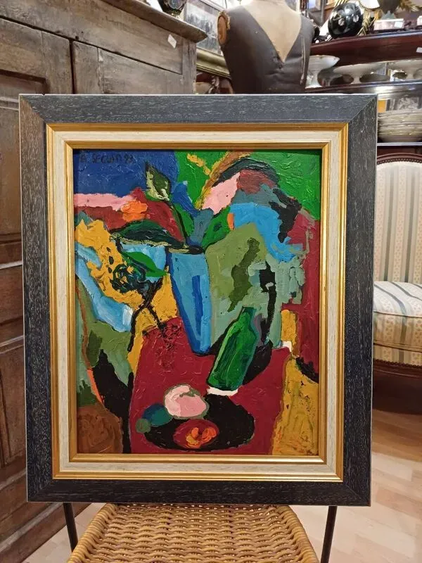 Illustration numéro 5 du produit Nature morte signée daté 1992, Adrien Seguin 1926-2005