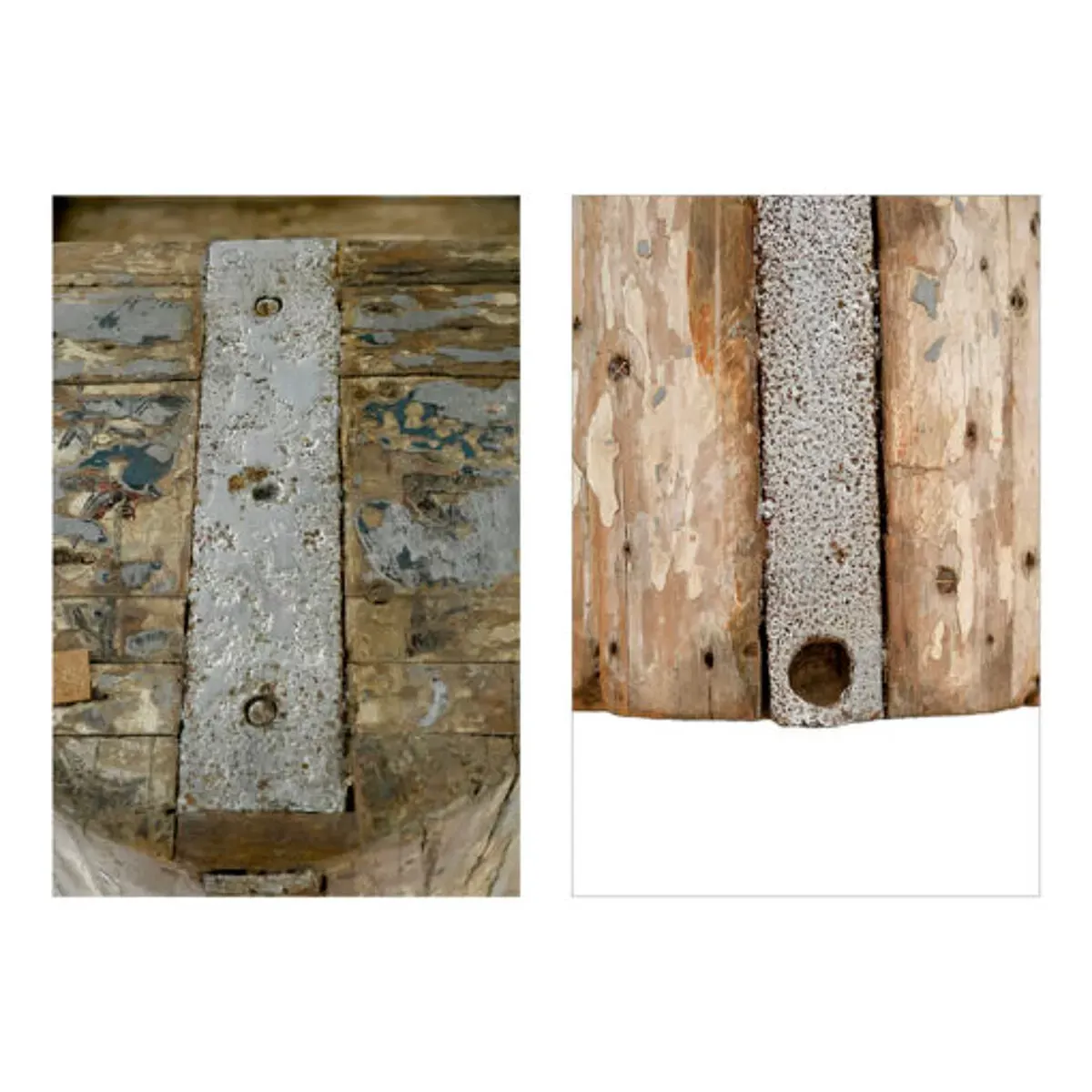 Illustration numéro 5 du produit Table en teck ancien et verre