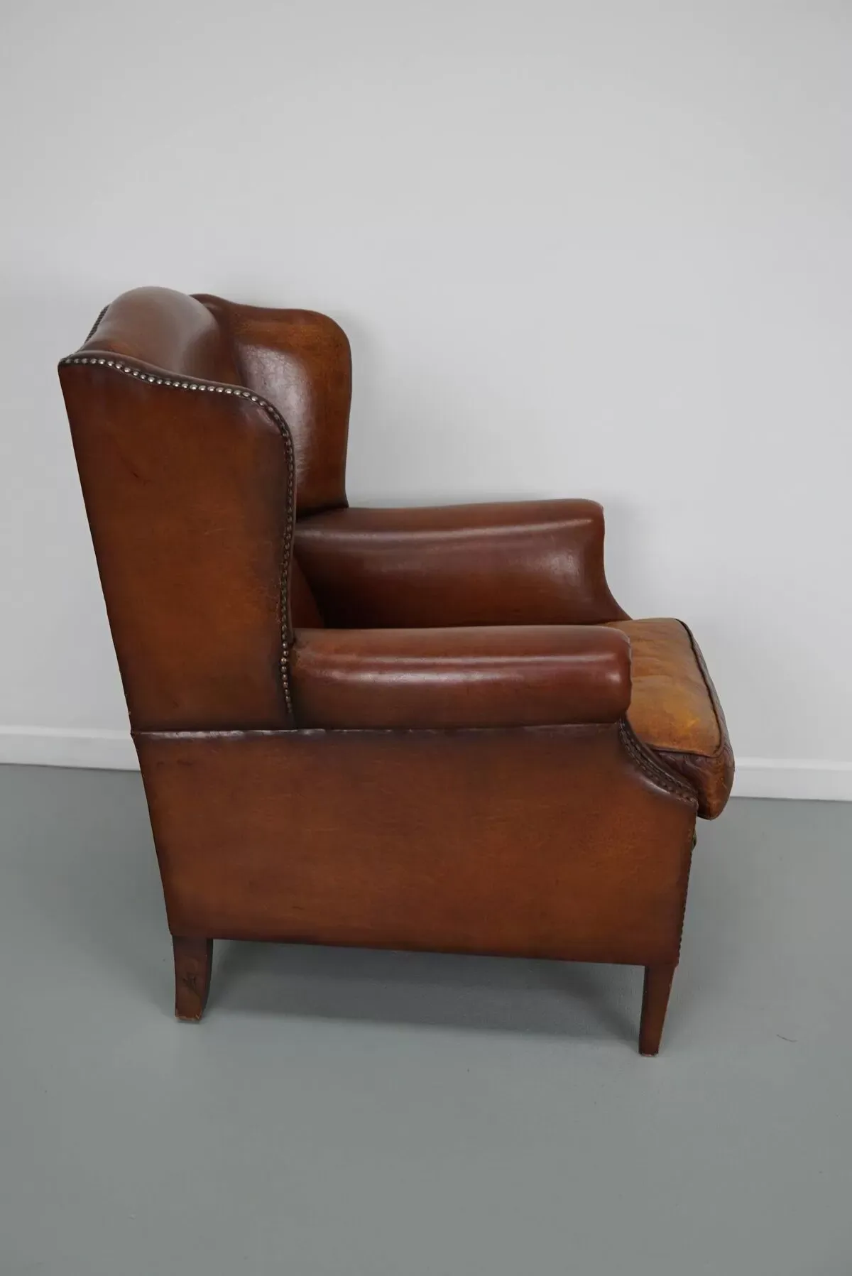 Illustration numéro 5 du produit Fauteuil Club Vintage en Cuir Couleur Cognac, Pays-Bas
