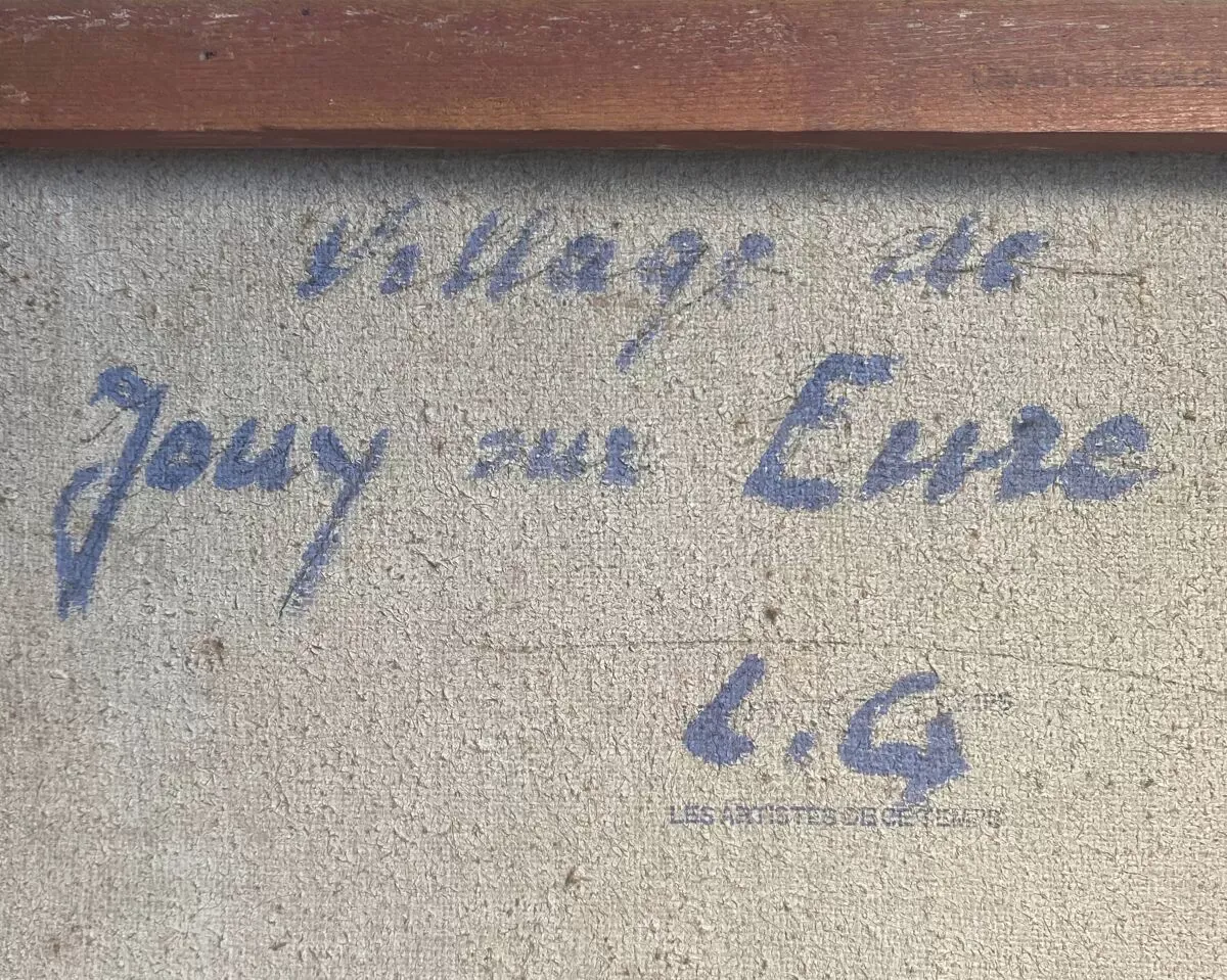 Illustration numéro 5 du produit Tableau HST ''Paysage à Jouy sur Eure'' par Léon Gaudeaux (1893 / 1947)