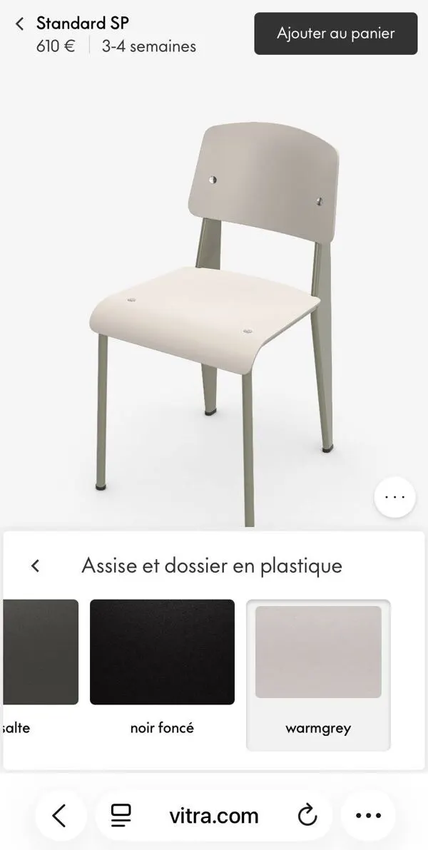 Illustration numéro 5 du produit Chaise Standard SP Jean Prouvé