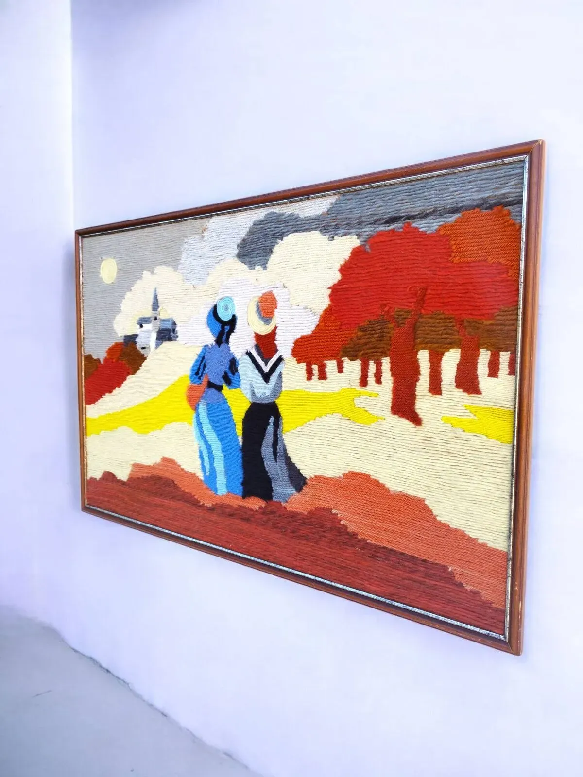 Illustration numéro 5 du produit Tableau vintage fil de laine