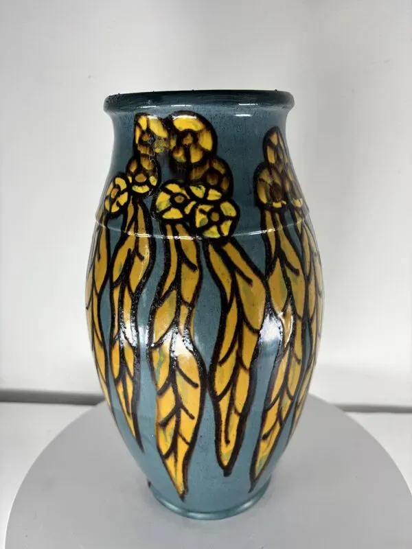 Illustration numéro 5 du produit Vase Art déco en céramique signé Emile Simonod SISPA, France 1930