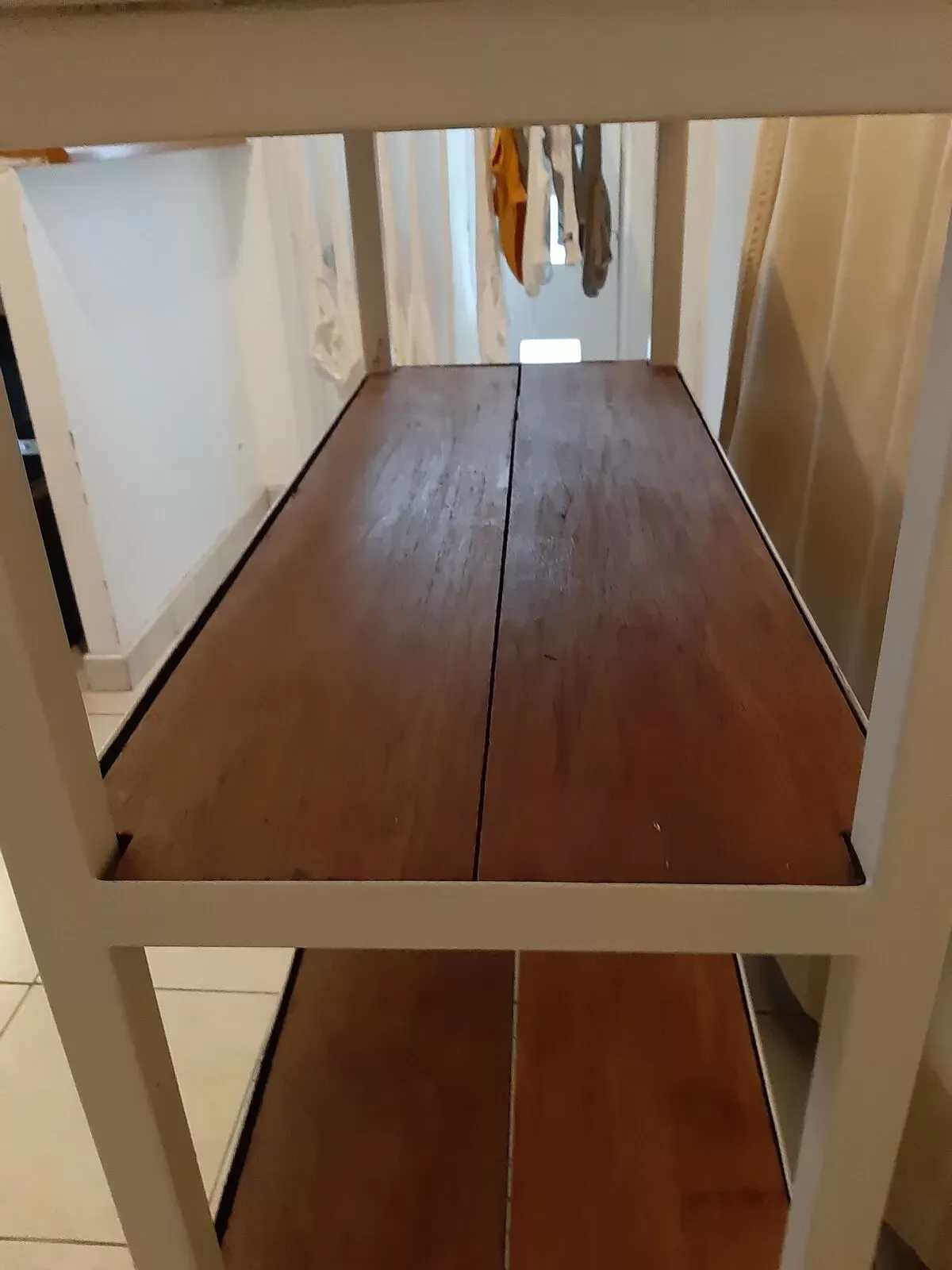 Illustration numéro 5 du produit Console industrielle fer et bois exotique