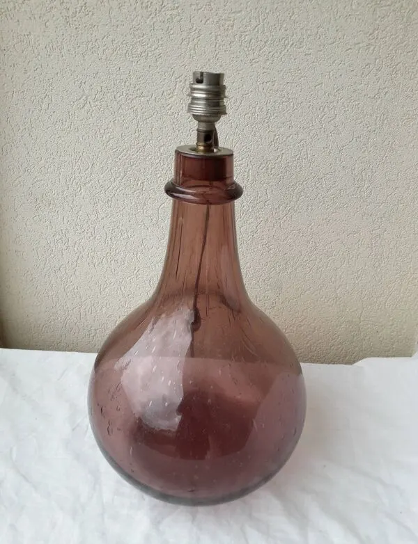 Illustration numéro 5 du produit Pied de lampe en verre bullé