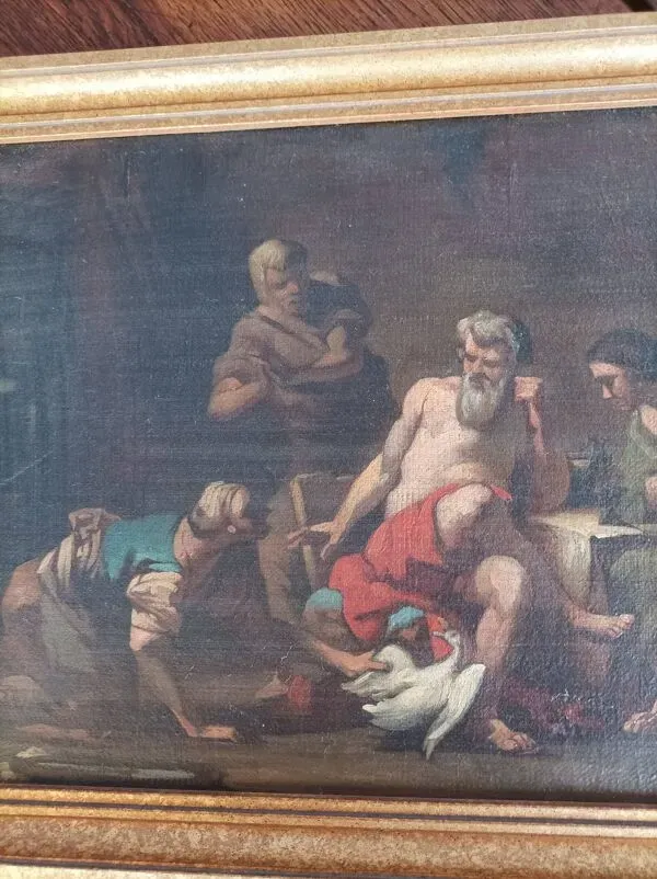 Illustration numéro 5 du produit Tableau école française d'après Jean-Bernard Restout copie fin XVIIIe