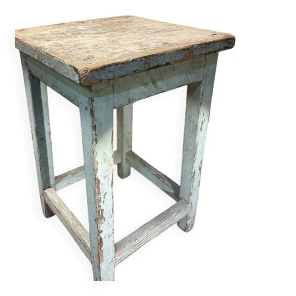 Illustration numéro 5 du produit Tabouret porte plante bois patiné déco loft atelier campagne chic