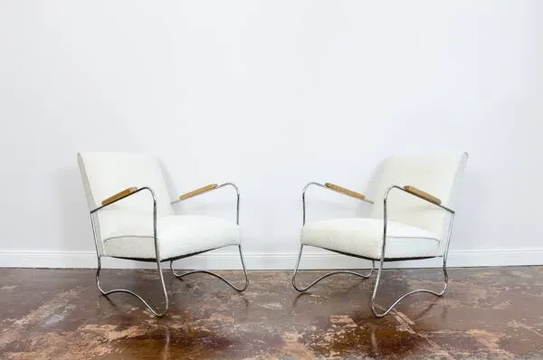 Illustration numéro 5 du produit Fauteuils de style Bauhaus par FMW, années 1950, Pologne, ensemble de 2.
