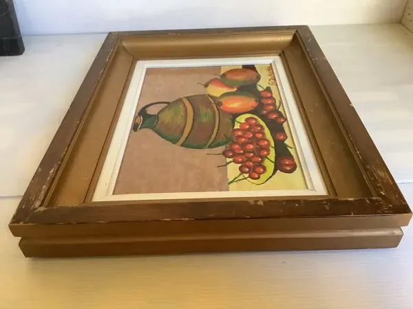 Illustration numéro 5 du produit Tableau nature morte huile sur panneau signée