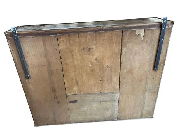 Illustration numéro 5 du produit Armoire murale vintage en bois avec vitrail vert