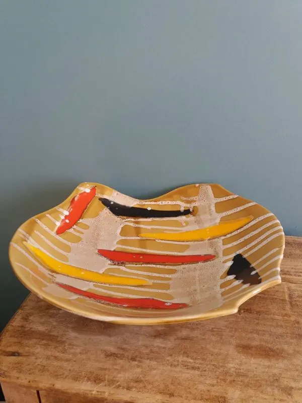 Illustration numéro 5 du produit Coupe à fruits, plat en céramique Vercor style Vallauris années 60 70