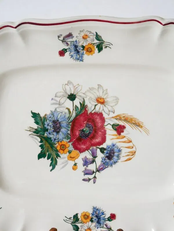 Illustration numéro 5 du produit Plat rectangulaire Digoin Sarreguemines modèle Agreste, 1960