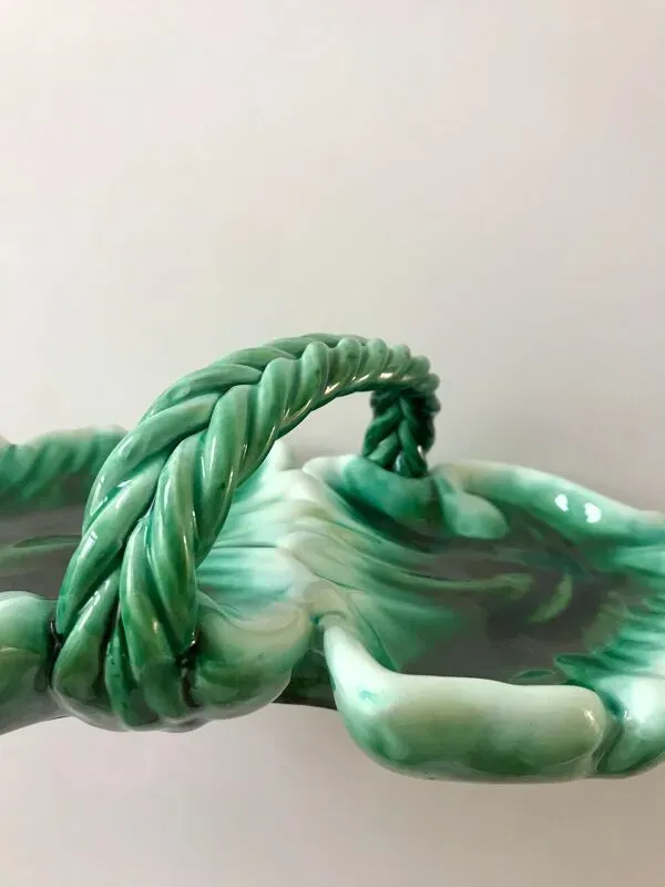 Illustration numéro 5 du produit présentoir en céramique / barbotine modèle feuille années 60-70