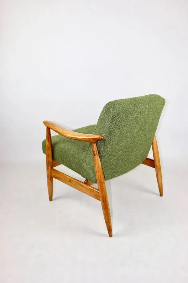 Illustration numéro 5 du produit Fauteuil vintage GFM 300-202 design J.Kedziorek Loft années 70 boucle verte - 2 pièces disponibles