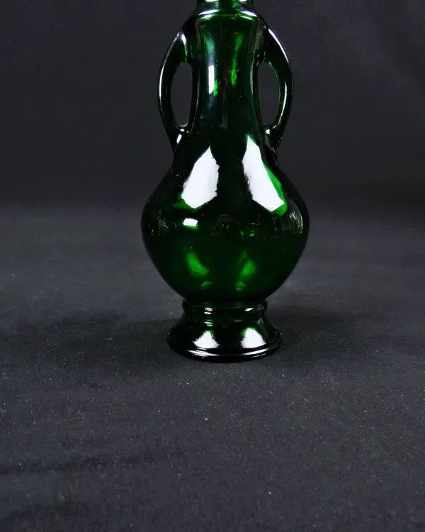 Illustration numéro 5 du produit Bouteille carafe génie en verre d'Empoli vert vintage années 70s
