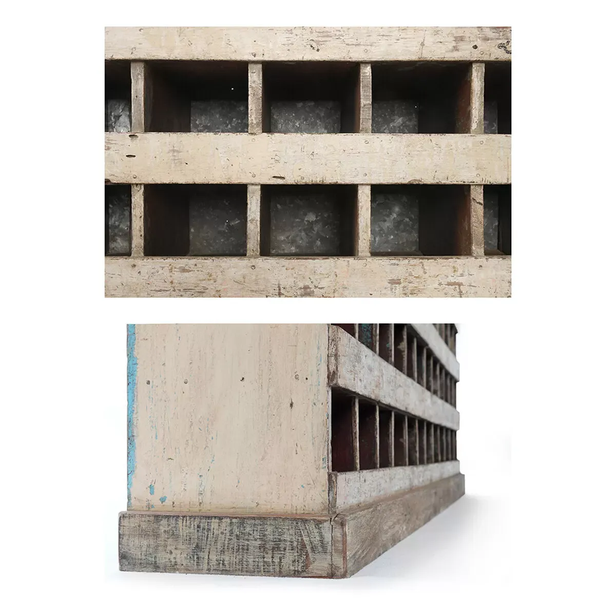 Illustration numéro 5 du produit Meuble d’atelier en bois à 60 casiers