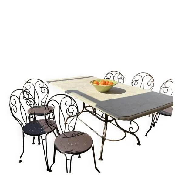 Illustration numéro 5 du produit Ensemble table+6 chaises