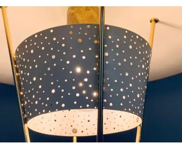 Illustration numéro 5 du produit Suspension laiton et tole perforée  Ernest Igl pour Hillebrand