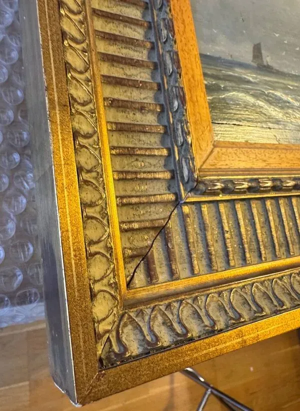 Illustration numéro 5 du produit Tableau, Marine sur la côte d’Opale XIX siècle