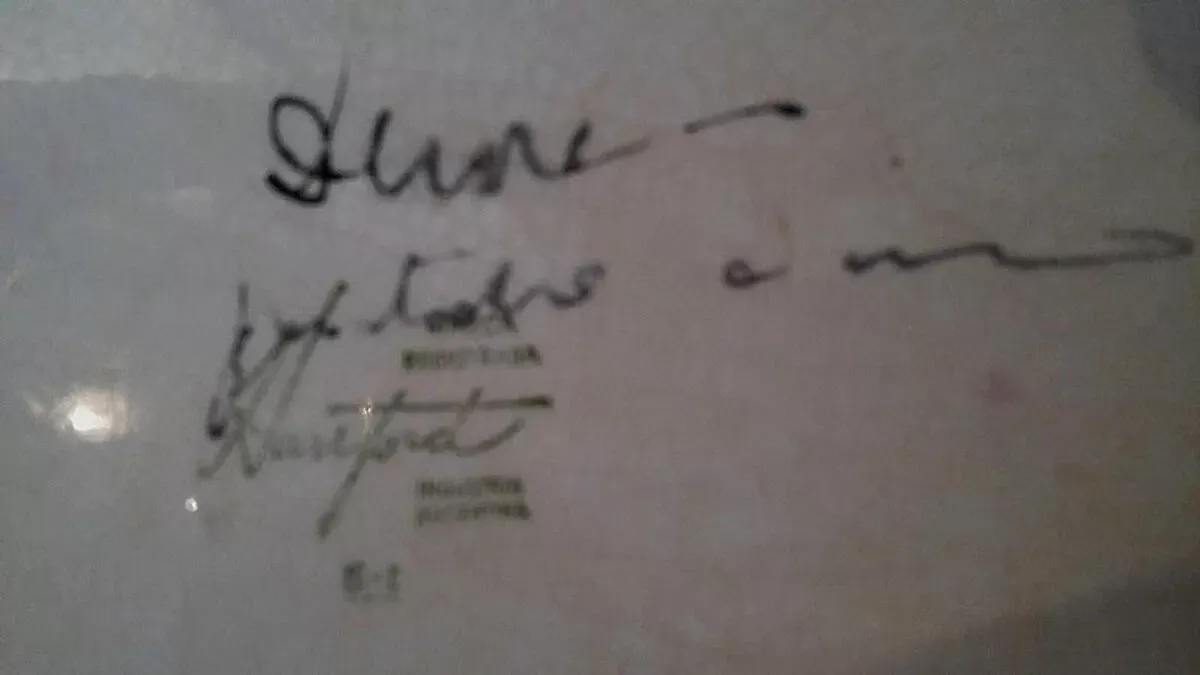 Illustration numéro 5 du produit Plat ovale vintage faïence Industria Argentina Haretord signé